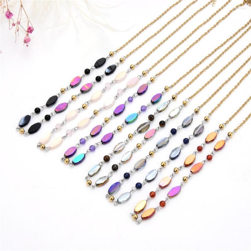 Chains Top Selling Summer Trendy Women Jewelry Stainless Steel Natural Nice Colorful Pure Stone Crystal Dress Necklace
Chains Top Selling Summer Trendy Women Jewelry Stainless Steel Natural Nice Colorful Pure Stone Crystal Dress Necklace