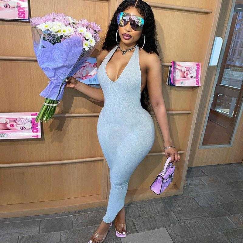 Womens Summer Fashion Halter Backless Dresses Sexy Sleeveless Slim Dress, Gray
Womens Summer Fashion Halter Backless Dresses Sexy Sleeveless Slim Dress, Gray