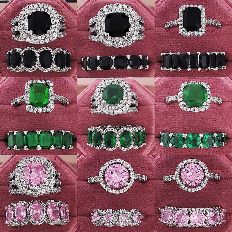 Designer Ring for Women 925 Silver Ring Diamond Wedding Rings Woman 1Set Zirconia Engagement Jewelry High quality Never Fades Size 5-10