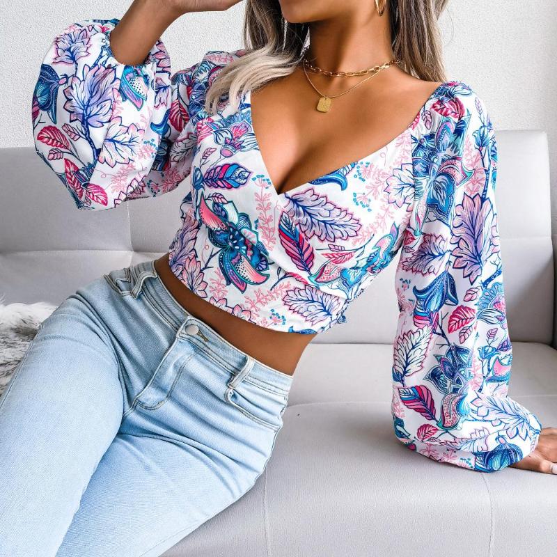 Women' Blouses Summer Chiffon Floral Crop Top For Women Lantern Sleeve Sexy V Neck Print Holiday Style Backless Blouse, Black
Women' Blouses Summer Chiffon Floral Crop Top For Women Lantern Sleeve Sexy V Neck Print Holiday Style Backless Blouse, Black