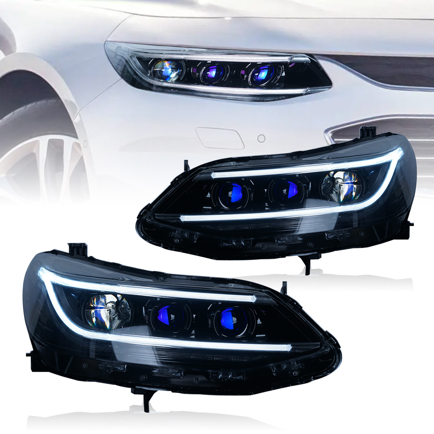 Car Headlights For CRUZE 20 16-20 19 Headlights Fog Light Day Running Light DRL LED Bi Xenon Bulb Front Lamp