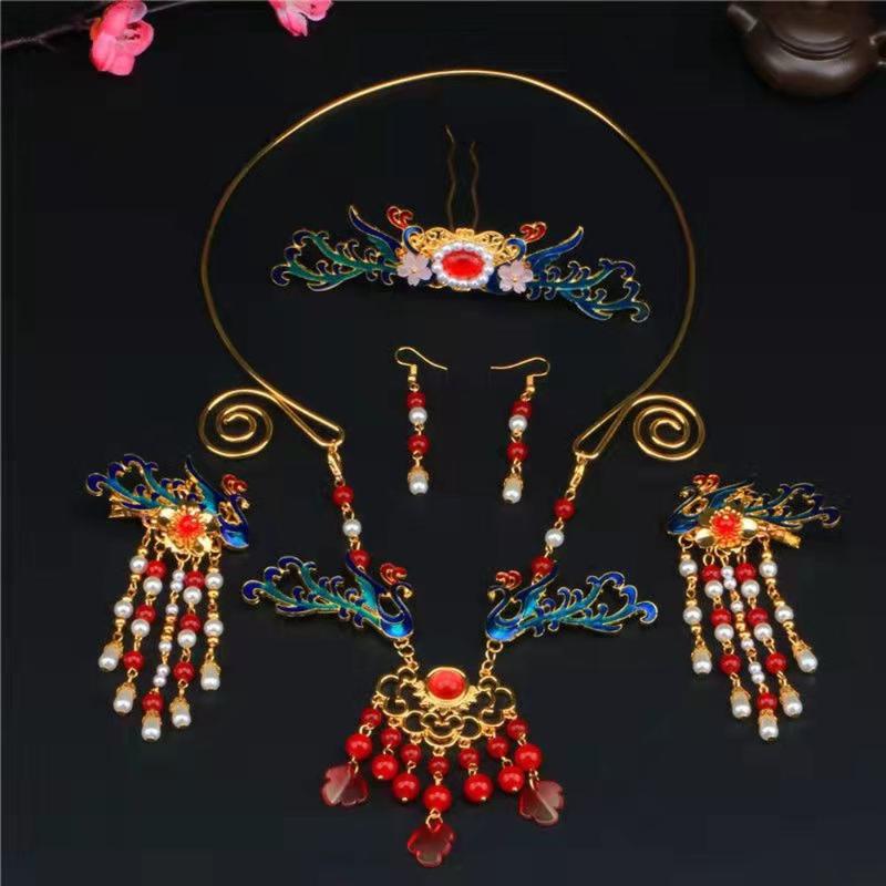 Hair Clips & Barrettes Chinese Ancient Bride Crown Bridal Tiara Wedding Pearl Set Jewelry Princess Accessories Necklace Sets For WomenHair
Hair Clips & Barrettes Chinese Ancient Bride Crown Bridal Tiara Wedding Pearl Set Jewelry Princess Accessories Necklace Sets For WomenHair