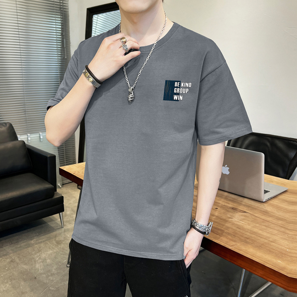 Men's T-Shirts Cotton T-Shirts Men Summer Casual Yellow T Shirts Men Fashion Clothong Solid Color Streetwear Basic Type Daily Wear 230420CJ