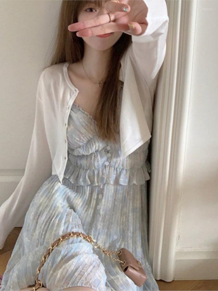 Work Dresses Summer Students Leisure Sweet Korean Style Kawaii Slim Floral Ins Design Sets Women Elegant Folds Ulzzang Trendy Feminino, Cardigan
Work Dresses Summer Students Leisure Sweet Korean Style Kawaii Slim Floral Ins Design Sets Women Elegant Folds Ulzzang Trendy Feminino, Cardigan