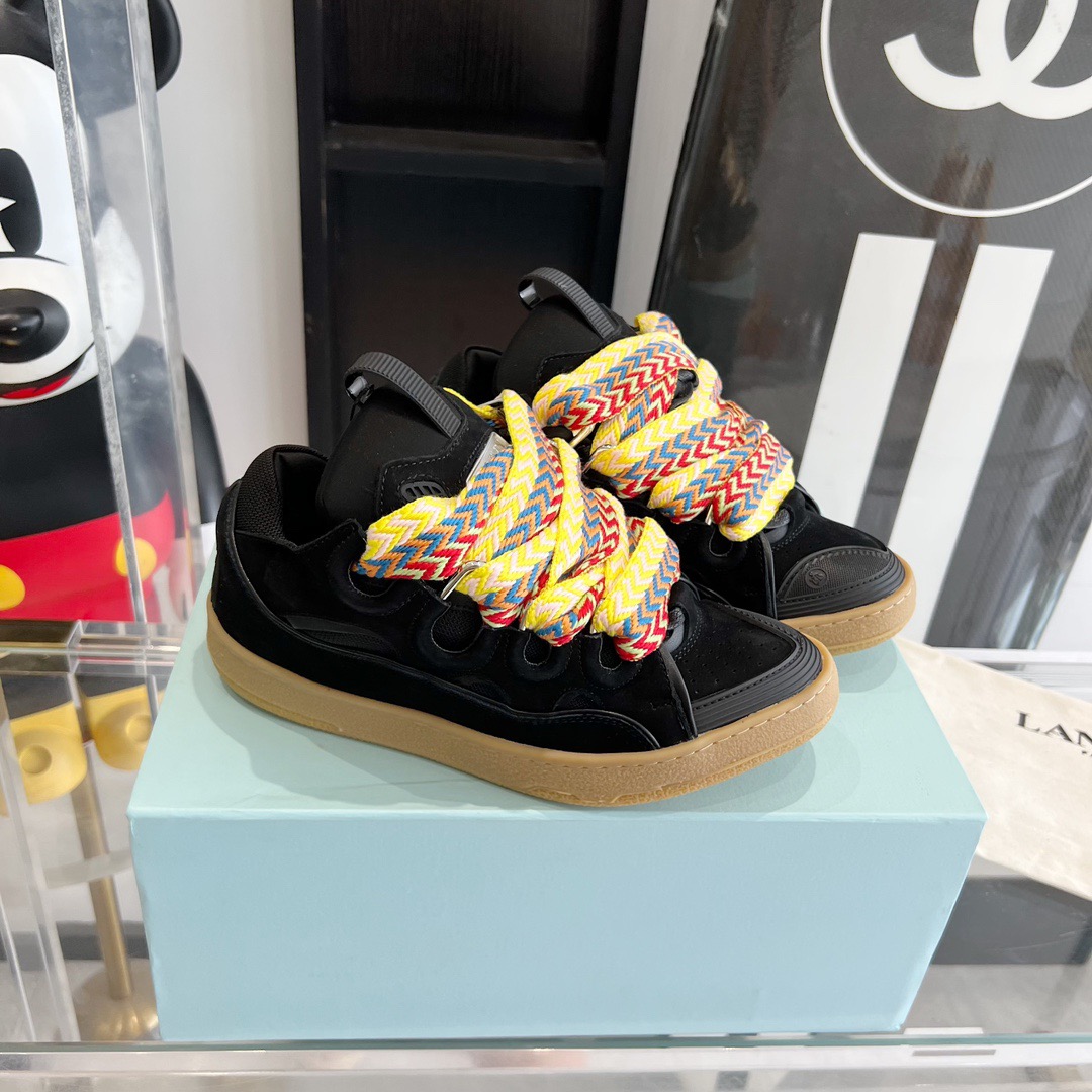 designer shoes Luxury Lavin Leather Curb Sneakers Dress Shoes Men Women Casual Sneaker Rubber Platform party shoes 75775