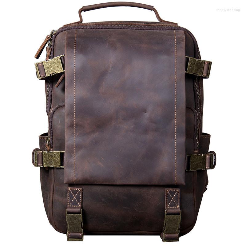 Backpack Men Men's Laptop Schoolbag Travel Bag First Layer Cowhide Original Retro Leisure Crazy Horse Leather, Coffee
Backpack Men Men's Laptop Schoolbag Travel Bag First Layer Cowhide Original Retro Leisure Crazy Horse Leather, Coffee