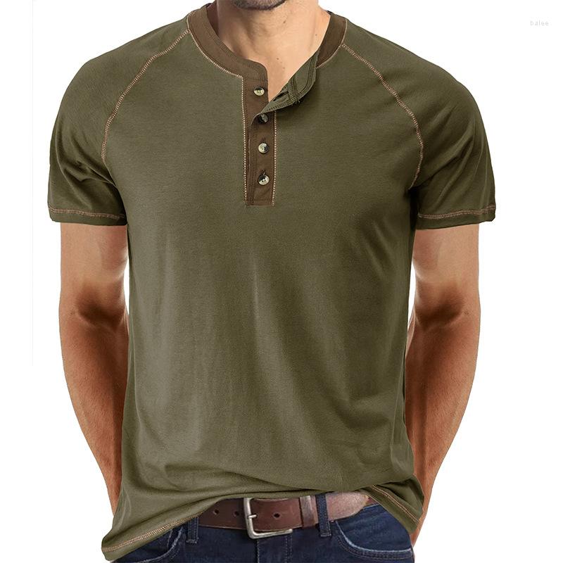 Men's T Shirts 2023 Summer Henley Collar Men Short Sleeved Patchwork Men's Tops Tee Fashion Solid Cotton Shirt For, Black
Men's T Shirts 2023 Summer Henley Collar Men Short Sleeved Patchwork Men's Tops Tee Fashion Solid Cotton Shirt For, Black