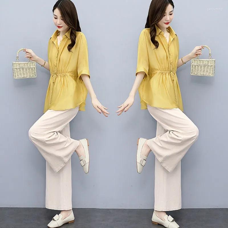 Women's Two Piece Pants Fashion Cotton And Linen Suit Women's 2023 Spring Summer Thin Wide Leg Set White Shirt Two-Piece Elastic Waist
Women's Two Piece Pants Fashion Cotton And Linen Suit Women's 2023 Spring Summer Thin Wide Leg Set White Shirt Two-Piece Elastic Waist