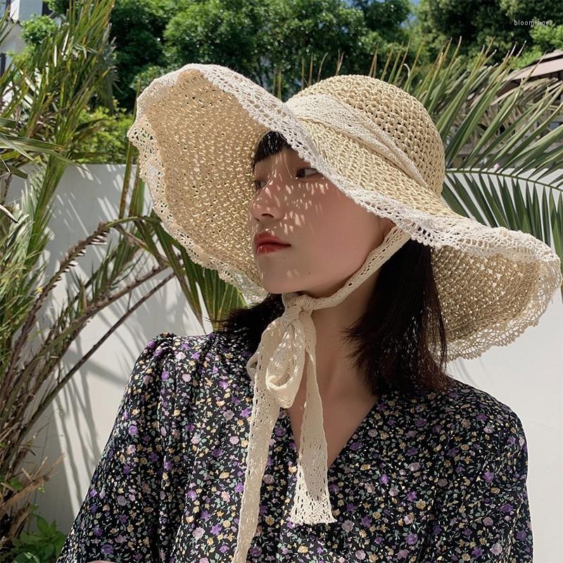 Wide Brim Hats Summer Straw Hat Lace Beach Women Korean Windproof Rope Travel Sun Elegant Lolita Bucket Holiday, Beige
Wide Brim Hats Summer Straw Hat Lace Beach Women Korean Windproof Rope Travel Sun Elegant Lolita Bucket Holiday, Beige