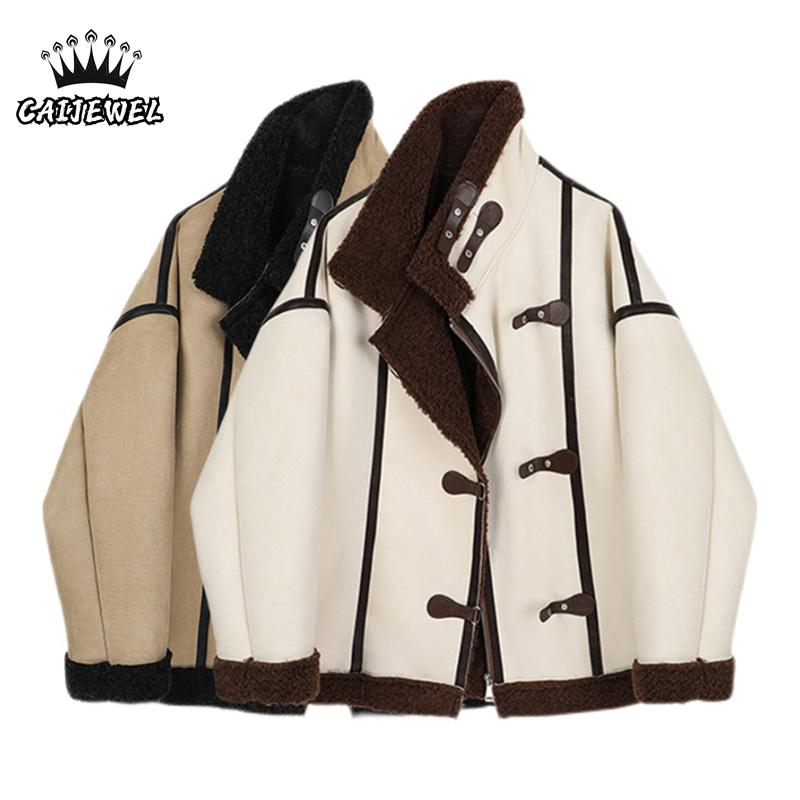 Fur Granule Lamb Wool Furry Women Jacket Coat Winter Thickened Warm Locomotive Korean Fashion Baggy Casual Cashmere Jacket Outwear, Ivory
Fur Granule Lamb Wool Furry Women Jacket Coat Winter Thickened Warm Locomotive Korean Fashion Baggy Casual Cashmere Jacket Outwear, Ivory