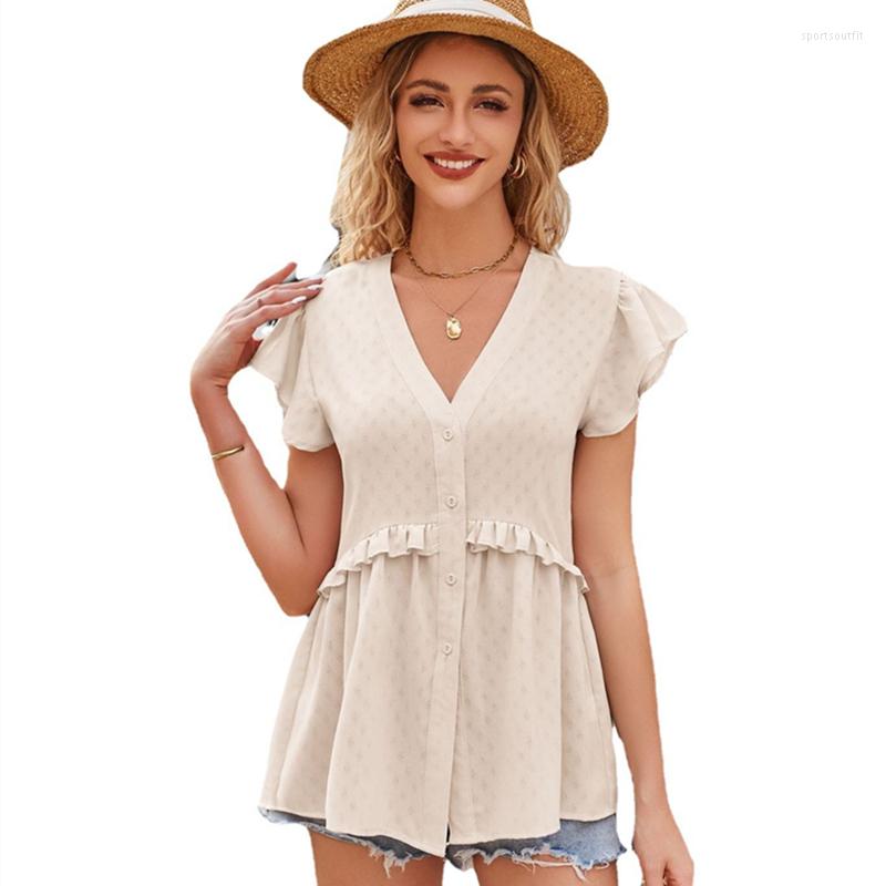 Women's Blouses Women Waist OL Fashion Butterfly Sleeve Shirts 2023 Casual V Neck Ruffle Blusas Female Solid Tunic, Black
Women's Blouses Women Waist OL Fashion Butterfly Sleeve Shirts 2023 Casual V Neck Ruffle Blusas Female Solid Tunic, Black