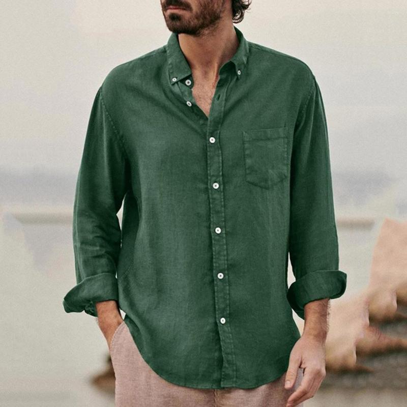 Men's Casual Shirts Spring Autumn Men Shirt Solid Color Long Sleeve Single Breasted Turndown Collar Pockets Loose Button Down Top Streetwear, Black
Men's Casual Shirts Spring Autumn Men Shirt Solid Color Long Sleeve Single Breasted Turndown Collar Pockets Loose Button Down Top Streetwear, Black