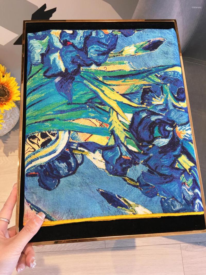 Scarves European Art Oil Painting Double Sided Silk Wool Square Scarf High-end Velvet Shawl
Scarves European Art Oil Painting Double Sided Silk Wool Square Scarf High-end Velvet Shawl