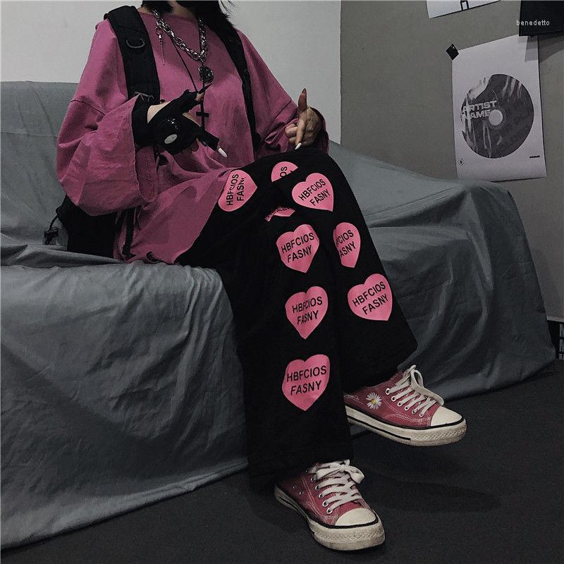 Women' Pants Women' Y2k Harajuku Style Retro Heart-shaped Letter Printing Loose Casual Wide-leg Trouser Suits Woman Clothing, Black
Women' Pants Women' Y2k Harajuku Style Retro Heart-shaped Letter Printing Loose Casual Wide-leg Trouser Suits Woman Clothing, Black