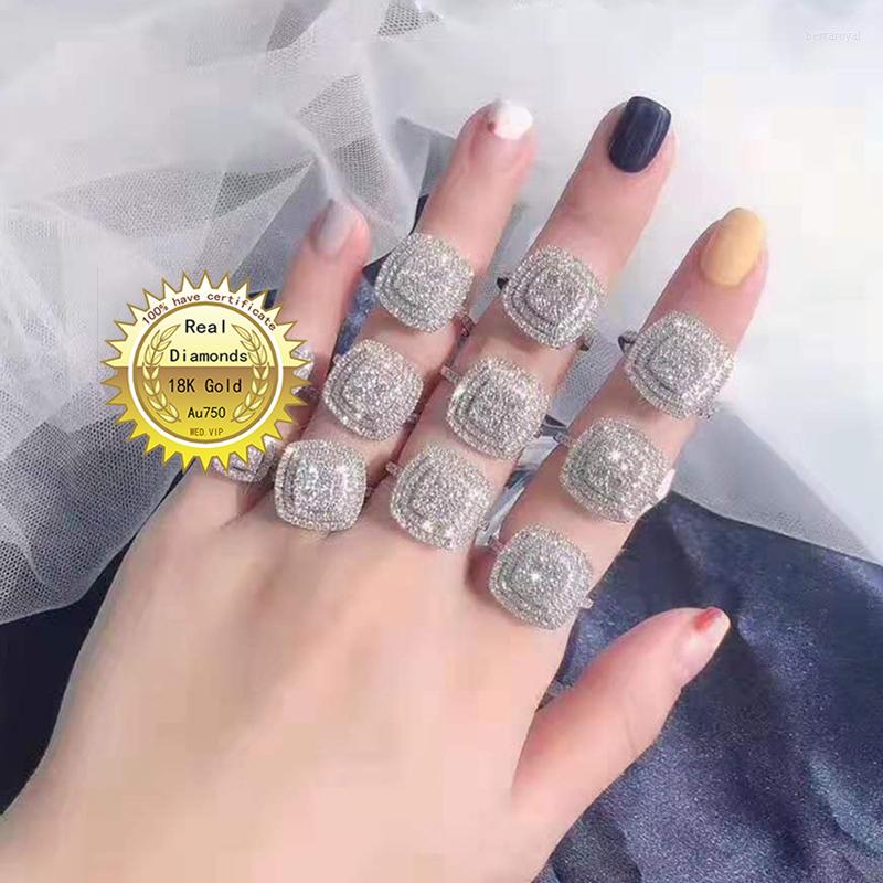 Cluster Rings 18k White Gold Natural Real 1ct Diamond Ring Engagement&Wedding Jewellery Have Certificate H001
Cluster Rings 18k White Gold Natural Real 1ct Diamond Ring Engagement&Wedding Jewellery Have Certificate H001