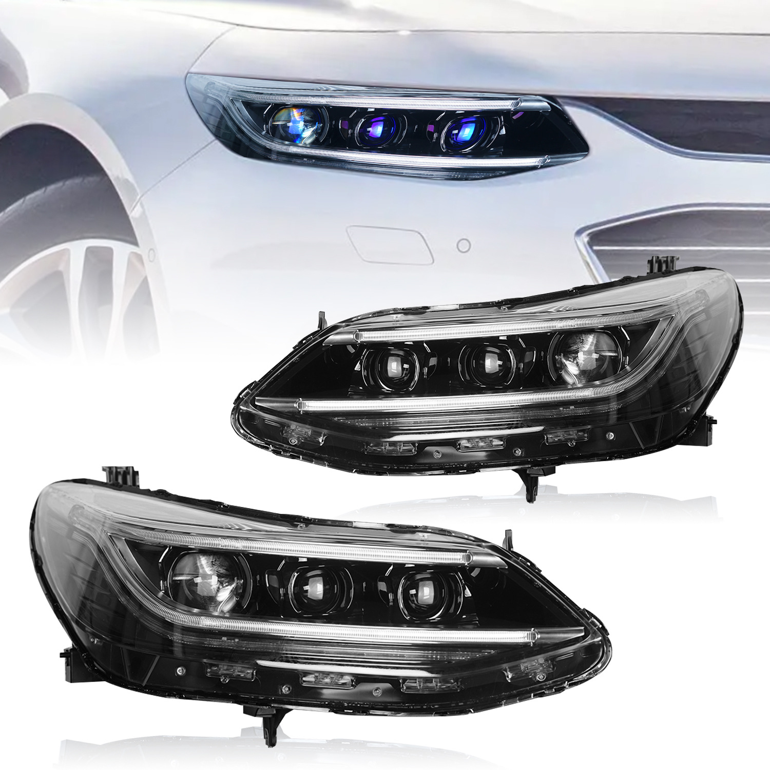 Car Headlights For CRUZE 20 16-20 19 Headlights Fog Light Day Running Light DRL LED Bi Xenon Bulb Front Lamp