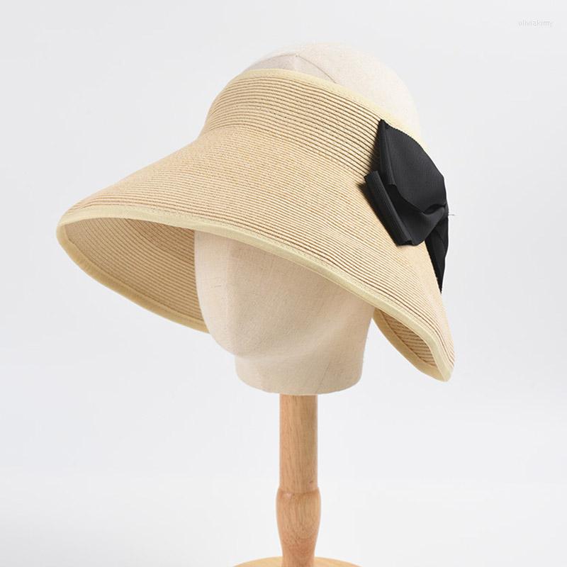 Wide Brim Hats Foldable Bow Straw Sun Visors Women's For The Protecetion Topless Summer Adjustable Sunshade Beach Hat, Black
Wide Brim Hats Foldable Bow Straw Sun Visors Women's For The Protecetion Topless Summer Adjustable Sunshade Beach Hat, Black