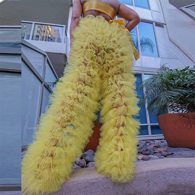 Women s Jeans Tulle Pants Solid Color Patchwork Multi Layer Ruffle Yarn High Waist Female Trousers Leather Fashion Club Party 230420, Rose red
Women s Jeans Tulle Pants Solid Color Patchwork Multi Layer Ruffle Yarn High Waist Female Trousers Leather Fashion Club Party 230420, Rose red