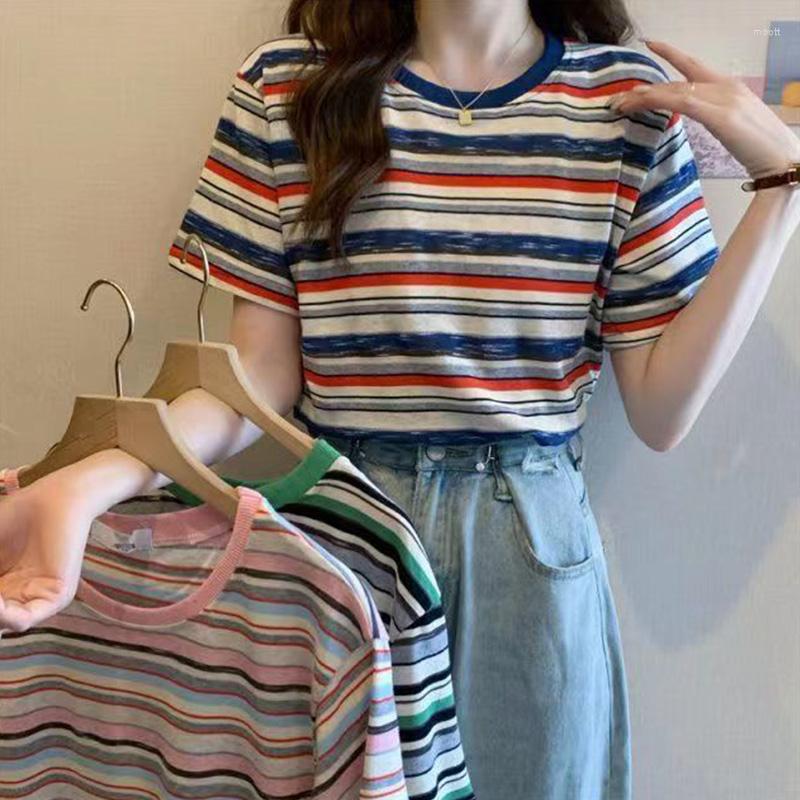 Women's T Shirts Summer Simplicity Striped Multicolor O-neck Short Sleeve T-Shirt Women Clothing Fashion Patchwork Top Tee Femme Korean, Green
Women's T Shirts Summer Simplicity Striped Multicolor O-neck Short Sleeve T-Shirt Women Clothing Fashion Patchwork Top Tee Femme Korean, Green