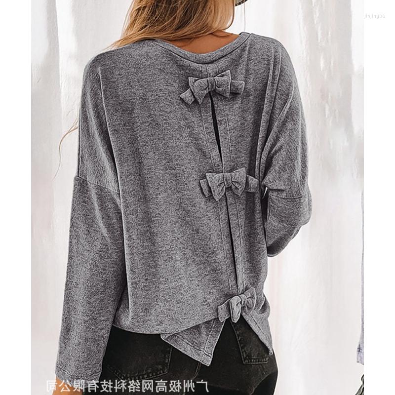 Women' T Shirts Women T-shirt Top Summer Fashion Solid Color Loose Openwork Hollow Out Casual Long Sleeve O-Neck Bowknot, Gray
Women' T Shirts Women T-shirt Top Summer Fashion Solid Color Loose Openwork Hollow Out Casual Long Sleeve O-Neck Bowknot, Gray
