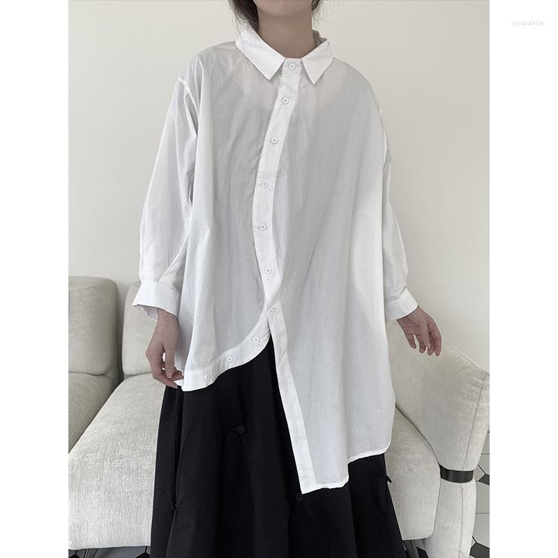Women' Blouses Women' Irregular Loose Long-sleeved Shirt In Summer Diagonal Button Solid Color, Black
Women' Blouses Women' Irregular Loose Long-sleeved Shirt In Summer Diagonal Button Solid Color, Black
