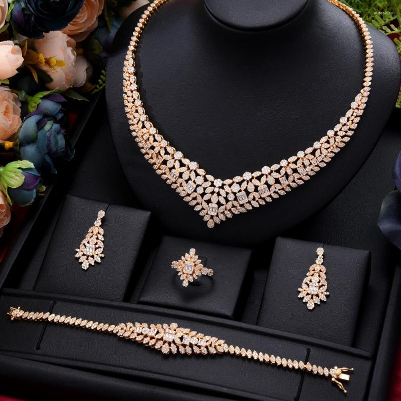 Necklace Earrings Set GODKI 4PCS Green CZ Luxury African Jewelry For Women Wedding Party Zircon Crystal Dubai Bridal Gift, Picture shown
Necklace Earrings Set GODKI 4PCS Green CZ Luxury African Jewelry For Women Wedding Party Zircon Crystal Dubai Bridal Gift, Picture shown