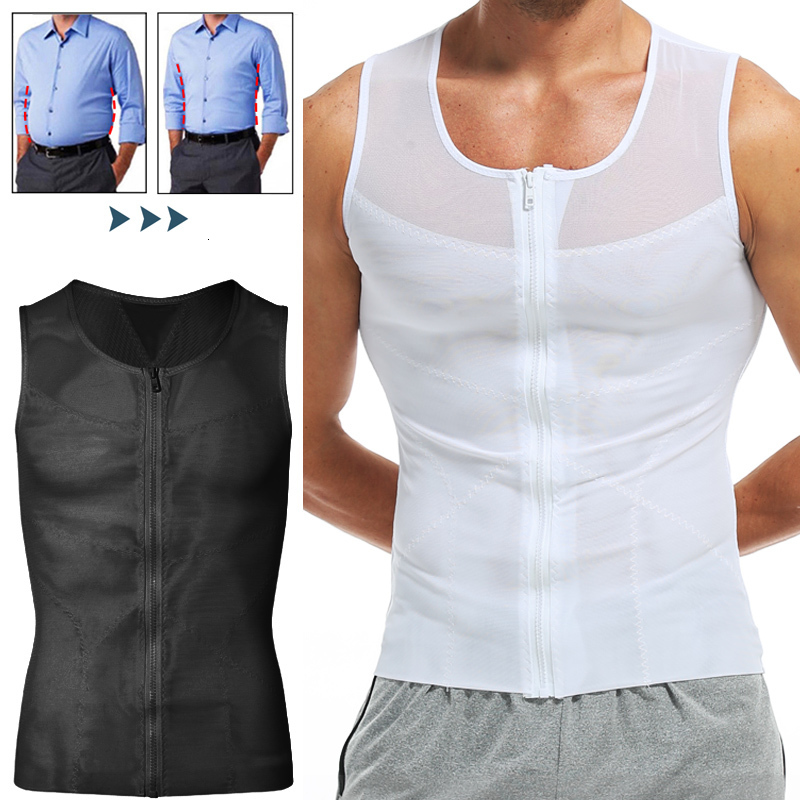 Men's Tracksuits Men Compression Shirt Slimming Body Shaper Belly Tummy Shapewear Abdomen Reducer Corset Top Gynecomastia Slim Shapers Vest 230419, White 
Men's Tracksuits Men Compression Shirt Slimming Body Shaper Belly Tummy Shapewear Abdomen Reducer Corset Top Gynecomastia Slim Shapers Vest 230419, White