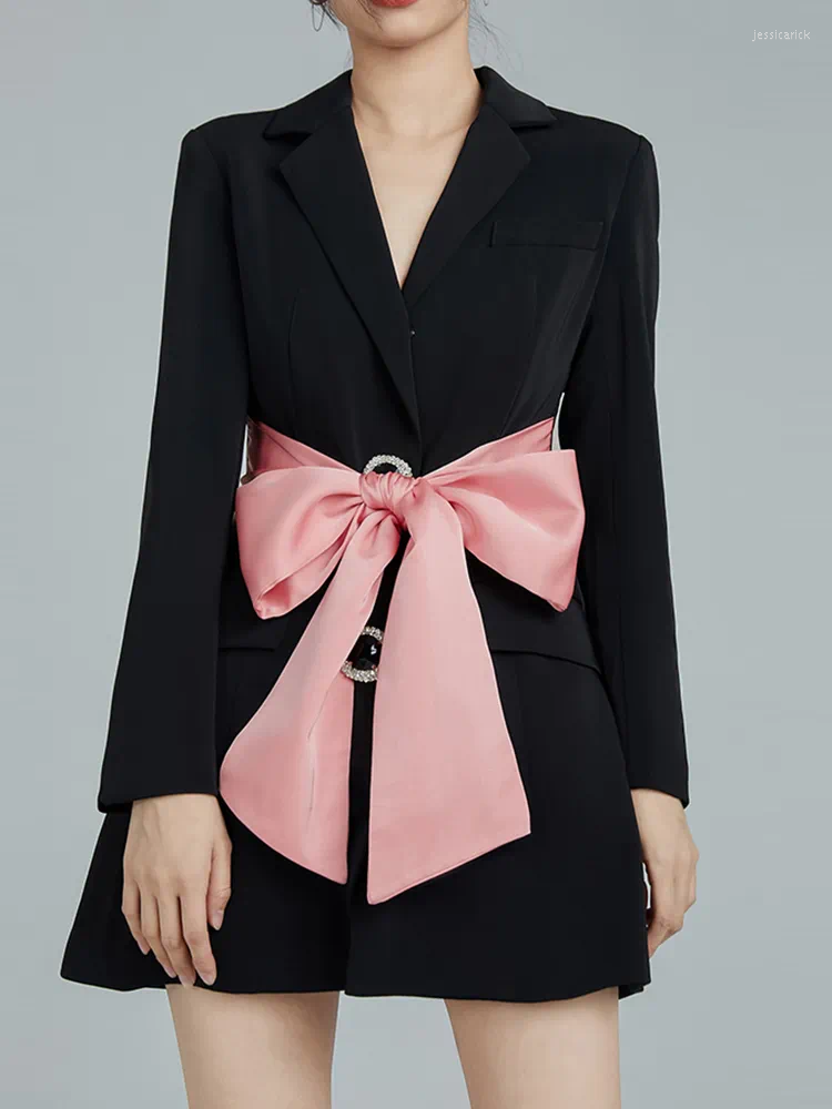 Women' Suits Backless Lace Up Blazer For Women Notched Collar Long Sleeve Patchwork Colorblock Elegant Blazers Female Clothing, Black
Women' Suits Backless Lace Up Blazer For Women Notched Collar Long Sleeve Patchwork Colorblock Elegant Blazers Female Clothing, Black
