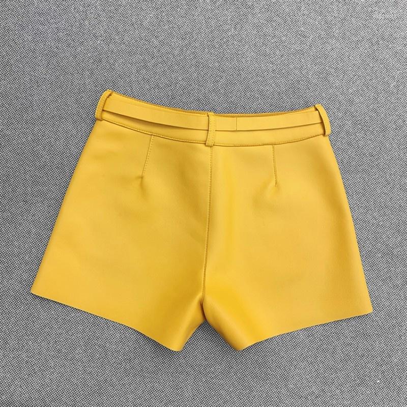 Women's Shorts Genuine Women Leather High Street Solid Color Sheepskin Belt Slim Fit Straight Sexy Mini Trousers Pockets Cargo, Black
Women's Shorts Genuine Women Leather High Street Solid Color Sheepskin Belt Slim Fit Straight Sexy Mini Trousers Pockets Cargo, Black