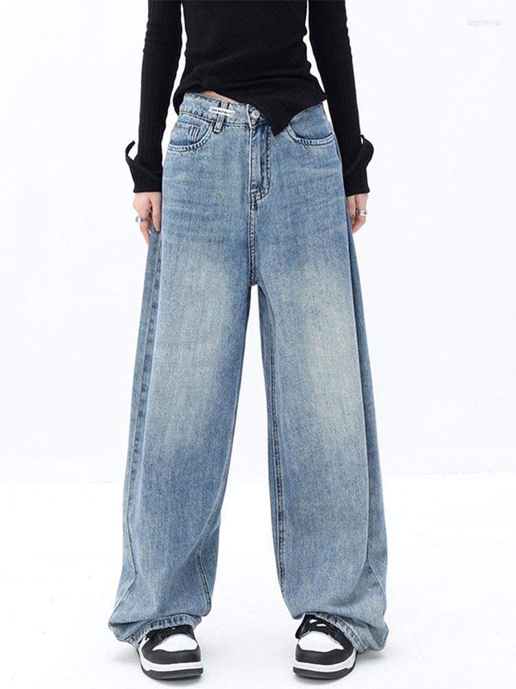 Women's Jeans Retro Blue Women Fashion Famale Clothing Loose Casual High Waist Y2K Streetwear Aesthetics Baggy Straight Trousers
Women's Jeans Retro Blue Women Fashion Famale Clothing Loose Casual High Waist Y2K Streetwear Aesthetics Baggy Straight Trousers