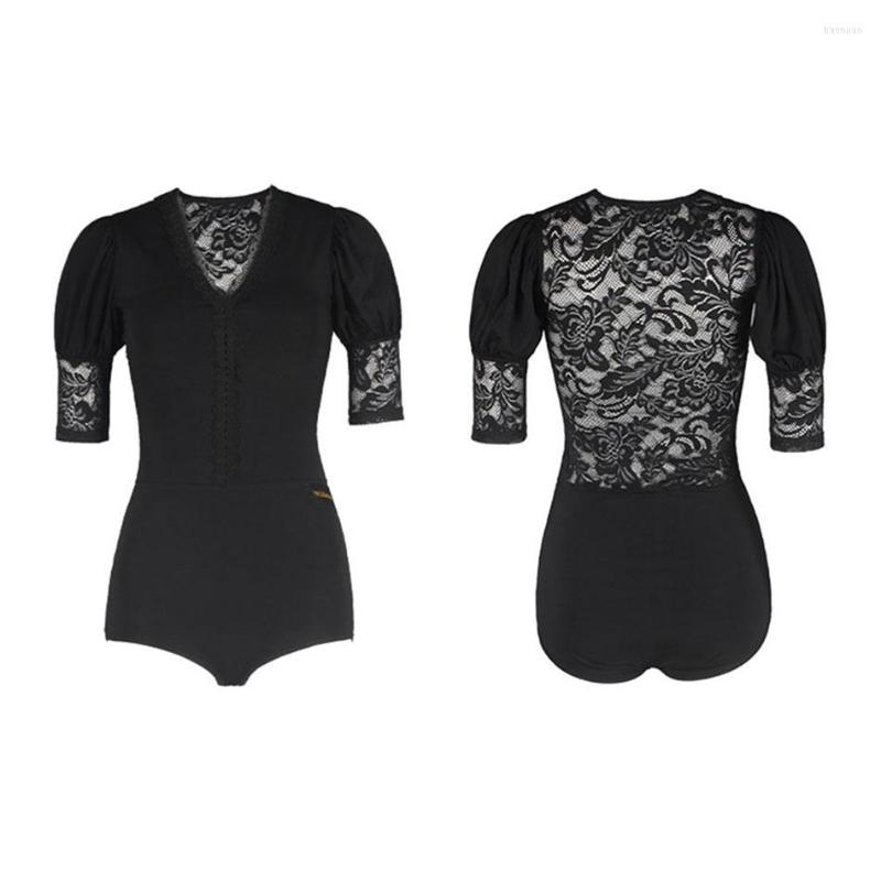 Stage Wear W23C259 Short Sleeve Lace Patchwork Design Female Latin Dance Bodysuit For Women Dress Competition Ballroom Dancing Costume, Black
Stage Wear W23C259 Short Sleeve Lace Patchwork Design Female Latin Dance Bodysuit For Women Dress Competition Ballroom Dancing Costume, Black