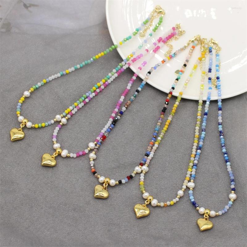 Choker Natural Fresh Water Baroque Pearl Crystal Beads Stainless Steel Heart Pendant Necklace Women Handmade Boho Jewelry
Choker Natural Fresh Water Baroque Pearl Crystal Beads Stainless Steel Heart Pendant Necklace Women Handmade Boho Jewelry