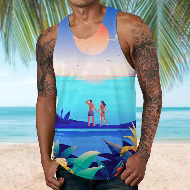 Men's Tank Tops B Shirt Men Fashion Spring Summer Casual Sleeveless O Neck Printed Blouse T Shirts For Bulk, Blue
Men's Tank Tops B Shirt Men Fashion Spring Summer Casual Sleeveless O Neck Printed Blouse T Shirts For Bulk, Blue