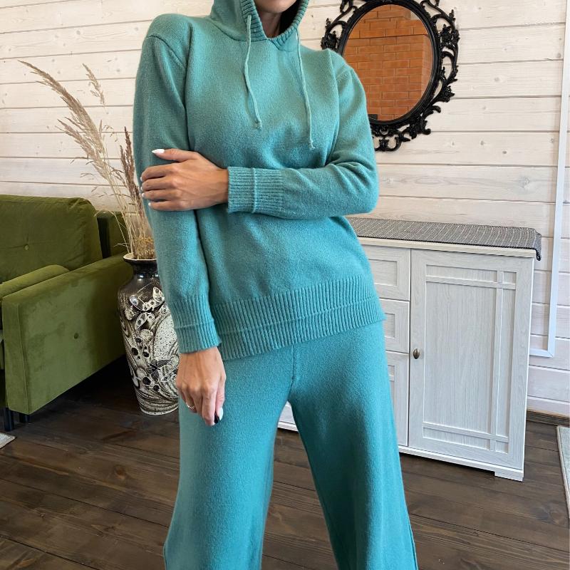 Women's Two Piece Pants 2023 Autumn And Winter Hooded Sweater Knitted Suit Women's Fashion Casual Long Two-piece Set, Green
Women's Two Piece Pants 2023 Autumn And Winter Hooded Sweater Knitted Suit Women's Fashion Casual Long Two-piece Set, Green