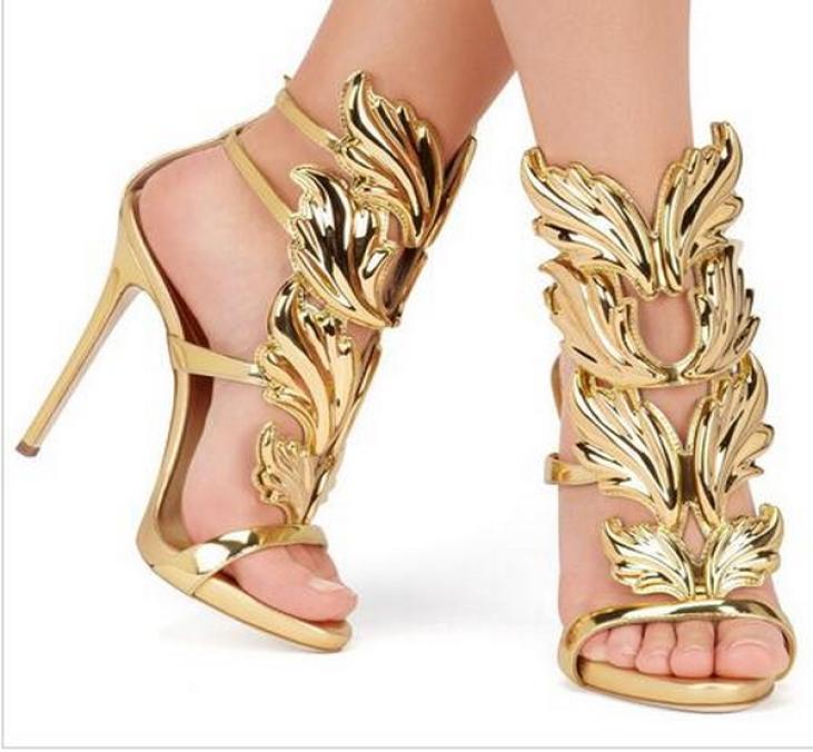 Kardashian Luxury Women Cruel Summer Pumps Polished Golden Metal Leaf Winged Gladiator Sandals High Heels Shoes With Box5423009, Grey
Kardashian Luxury Women Cruel Summer Pumps Polished Golden Metal Leaf Winged Gladiator Sandals High Heels Shoes With Box5423009, Grey