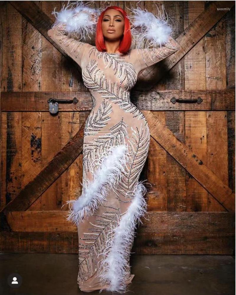 Casual Dresses Women Heavy Duty Studded Beaded Diamond Mesh Feather Elastic Tight Dress Stage Performance Banquet Party, Champagne
Casual Dresses Women Heavy Duty Studded Beaded Diamond Mesh Feather Elastic Tight Dress Stage Performance Banquet Party, Champagne