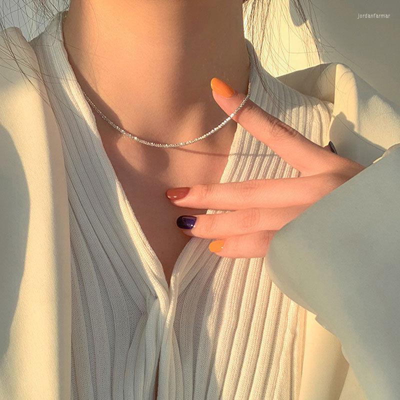 Chains Elegant Sparkling Choker Necklace For Women Clavicle Silver Color Chain Necklaces Party Collar Jewelry Gifts
Chains Elegant Sparkling Choker Necklace For Women Clavicle Silver Color Chain Necklaces Party Collar Jewelry Gifts