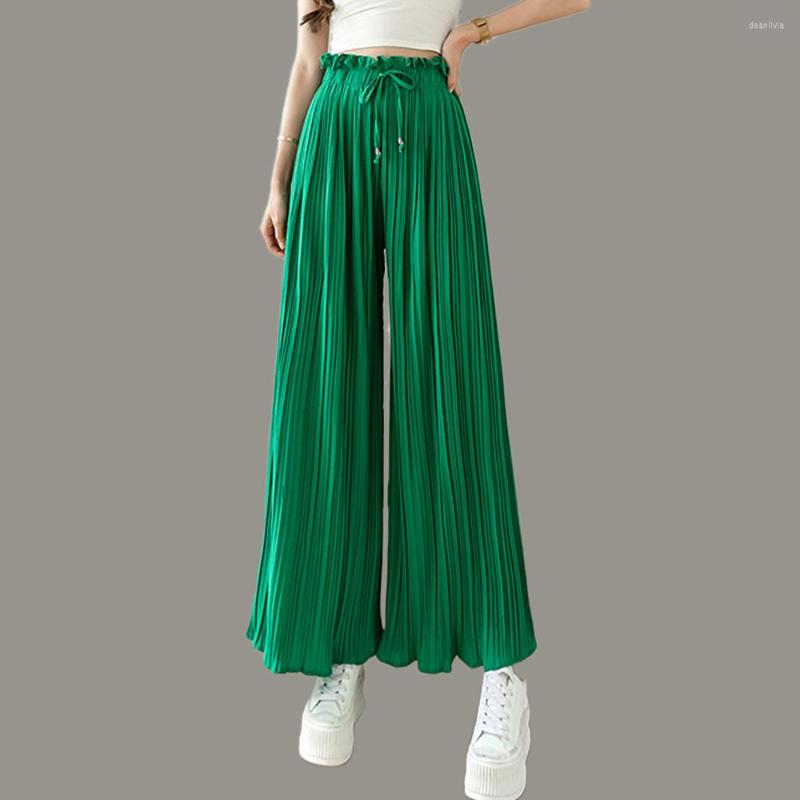 Women' Pants Fashion Pleated Loose Wide Leg Women Lace Up Elastic Waist Summer Comfortable Skirt Pant Ladies Streetwear Bottoms, Blue
Women' Pants Fashion Pleated Loose Wide Leg Women Lace Up Elastic Waist Summer Comfortable Skirt Pant Ladies Streetwear Bottoms, Blue