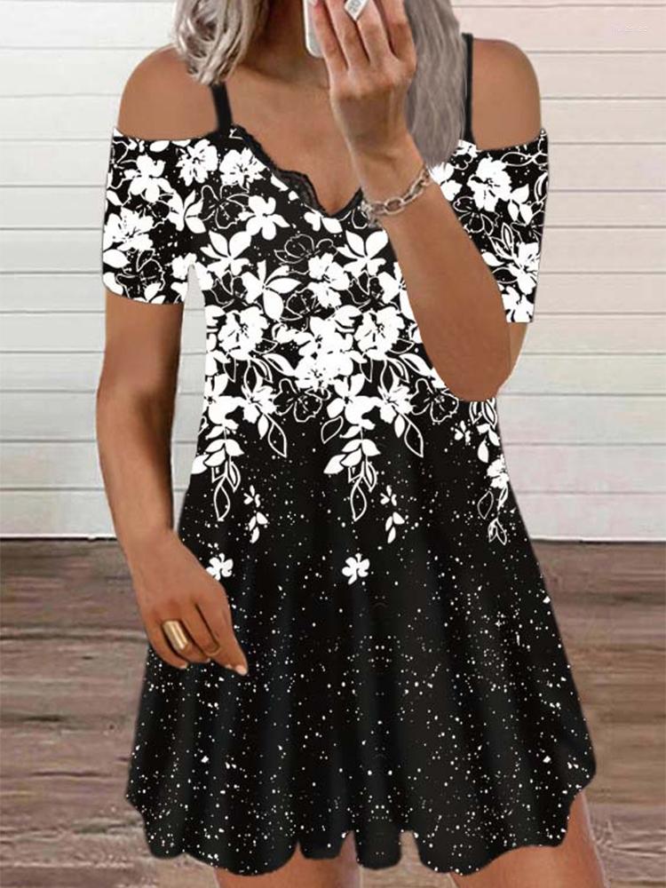 Casual Dresses Novelty Gradient Floral Cold Shoulder Mini Dress Women Summer Spaghetti Strap Sundress Beach Tee Streetwear, Black
Casual Dresses Novelty Gradient Floral Cold Shoulder Mini Dress Women Summer Spaghetti Strap Sundress Beach Tee Streetwear, Black