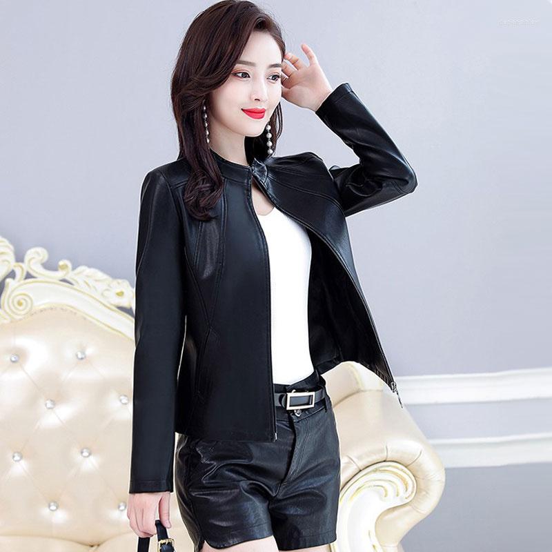 Women's Leather Jacket Genuine Women 2023 Spring Autumn Short Sheepskin Coat Clothes Slim Cuero Genuino 1219, Red wine
Women's Leather Jacket Genuine Women 2023 Spring Autumn Short Sheepskin Coat Clothes Slim Cuero Genuino 1219, Red wine