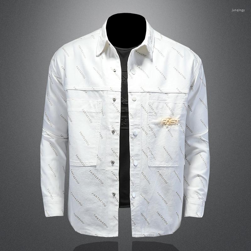 Men's Casual Shirts 2023 Spring And Autumn Men Fashion Printed Long Sleeve Turn Down Collar, White
Men's Casual Shirts 2023 Spring And Autumn Men Fashion Printed Long Sleeve Turn Down Collar, White
