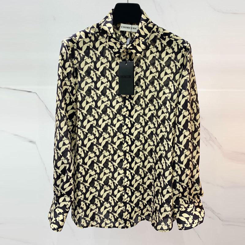 Women's Blouses 23Fashion Runway Silk Printed Vintage Causual Single Breasted Lapel Shirt Office Elegant Women High Quality Clothes Top, Black
Women's Blouses 23Fashion Runway Silk Printed Vintage Causual Single Breasted Lapel Shirt Office Elegant Women High Quality Clothes Top, Black