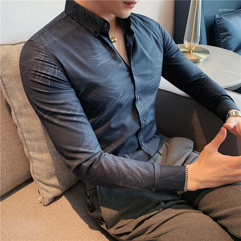 Men's Casual Shirts Spring Autumn Matching Color Printed Slim-fit Tuxedo Shirt With Pointed Neck Brand Men Long-sleeved Nightclub Party, Black
Men's Casual Shirts Spring Autumn Matching Color Printed Slim-fit Tuxedo Shirt With Pointed Neck Brand Men Long-sleeved Nightclub Party, Black