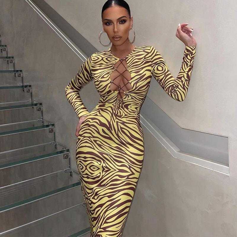 Womens Winter Fashion Printed Chest Dresses Hollow Long Sleeve Slim Dress Women, Yellow2
Womens Winter Fashion Printed Chest Dresses Hollow Long Sleeve Slim Dress Women, Yellow2