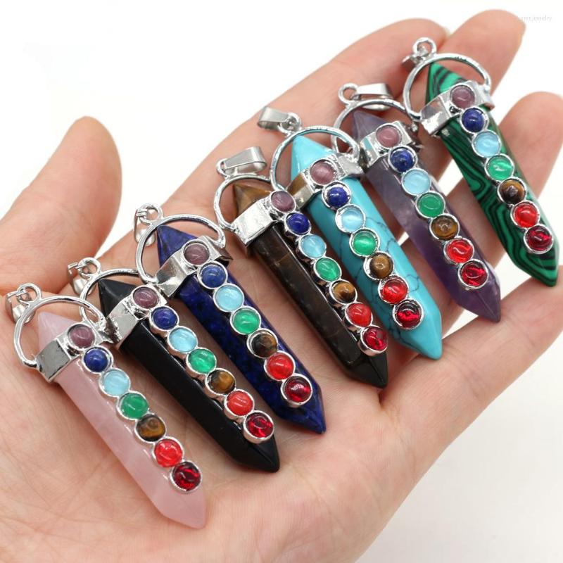 Pendant Necklaces 1pcs Natural Stone 7 Chakra Reiki Heal Charm Crystal Column Rose Quartzs For Necklace Jewelry Making Size 18x55mm
Pendant Necklaces 1pcs Natural Stone 7 Chakra Reiki Heal Charm Crystal Column Rose Quartzs For Necklace Jewelry Making Size 18x55mm