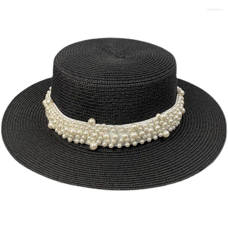 Wide Brim Hats Fashion Summer Women Straw Hat Chapeau Female Sun Boater Pearl Accessories Panama Beach Sombrero Mujer Fedora, Khaki
Wide Brim Hats Fashion Summer Women Straw Hat Chapeau Female Sun Boater Pearl Accessories Panama Beach Sombrero Mujer Fedora, Khaki