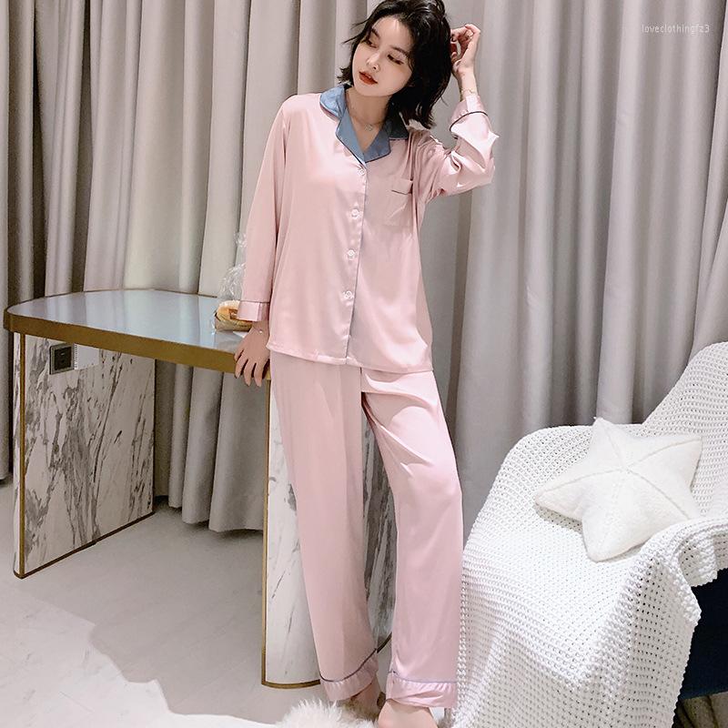 Women's Sleepwear Pajamas Women's Long-sleeved Thin Section Solid Color Home Clothing Two-piece Suit Autumn And Winter Plus Size, Champagne.
Women's Sleepwear Pajamas Women's Long-sleeved Thin Section Solid Color Home Clothing Two-piece Suit Autumn And Winter Plus Size, Champagne.