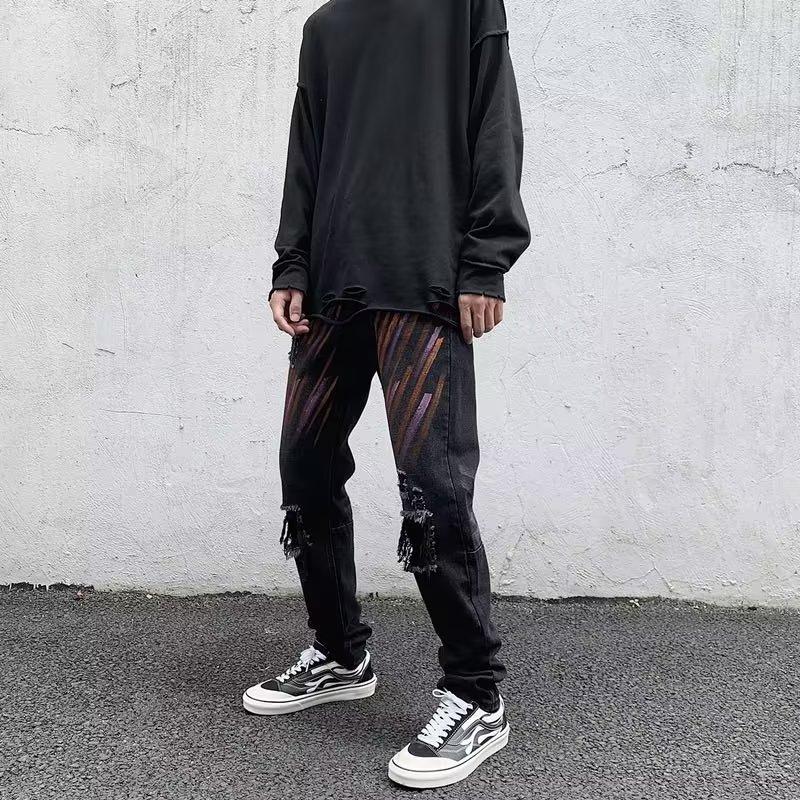 Men' Jeans 2023 Hiphop Men Straight Y2K Men' Vintage Ripped Dark Punk Fashion Trousers Streetwear Harajuku Male Clothes, Black
Men' Jeans 2023 Hiphop Men Straight Y2K Men' Vintage Ripped Dark Punk Fashion Trousers Streetwear Harajuku Male Clothes, Black