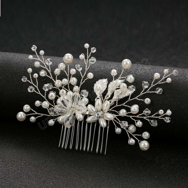 Pearl Crystal Wedding Hair Combs Hair Accessories for Bridal Flower Hair Clips Hairpins Headpiece Women Bride Hair Jewelry
Pearl Crystal Wedding Hair Combs Hair Accessories for Bridal Flower Hair Clips Hairpins Headpiece Women Bride Hair Jewelry