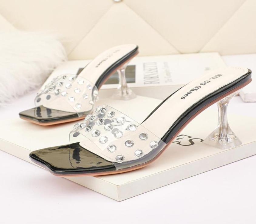 Slippers NO55 Shoes Big Size 3542 Women Modern Sexy Rivet Design Highheeled Sandals Ladys Transparent Party Slides 20221361196, Black
Slippers NO55 Shoes Big Size 3542 Women Modern Sexy Rivet Design Highheeled Sandals Ladys Transparent Party Slides 20221361196, Black